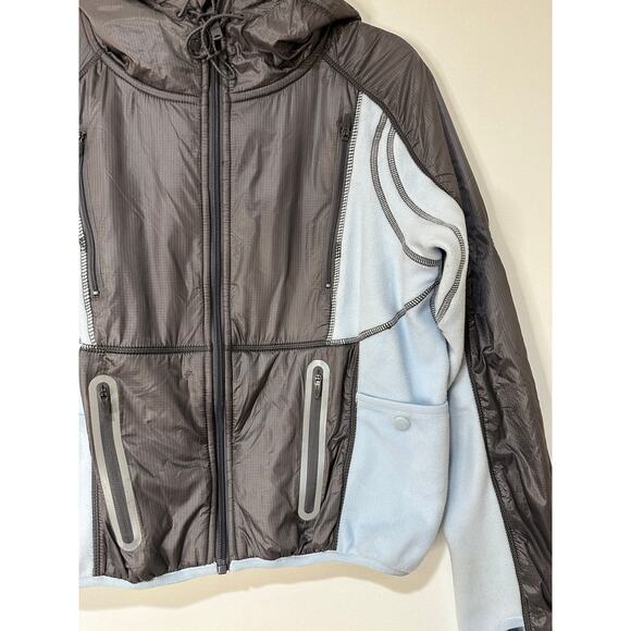 Free People Go The Distance Fleece Jacket Powder Blue Grey Size Small NWT Active - Picture 5 of 16